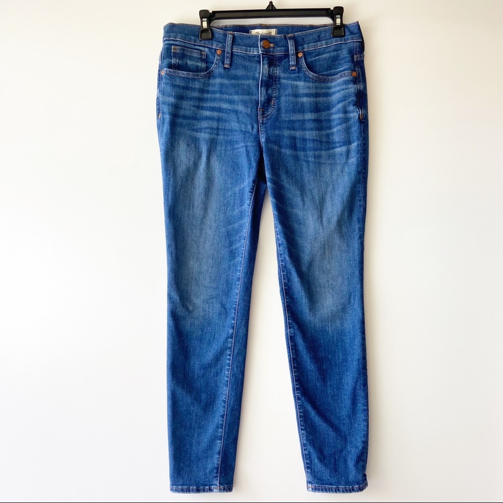 Madewell 8” skinny medium wash high rise jeans